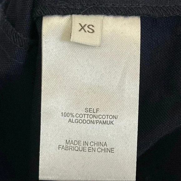 NEW Tibi Navy Button Down Shirt Dress Size Extra Small - Picture 7 of 8